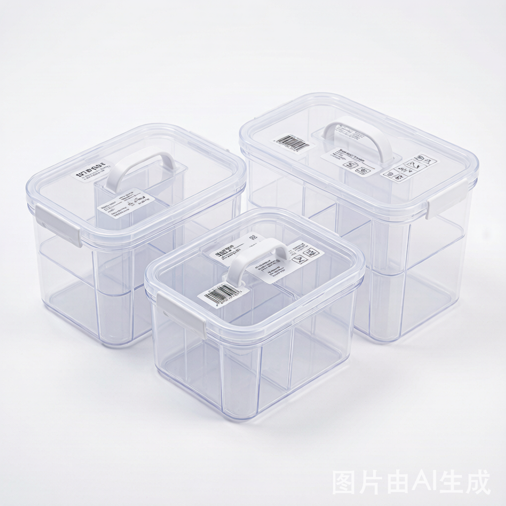 收纳整理箱 3件套 大容量透明